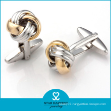 Wholesale 2 Tones Plated Silver Knot Cufflinks (SH-BC0009)